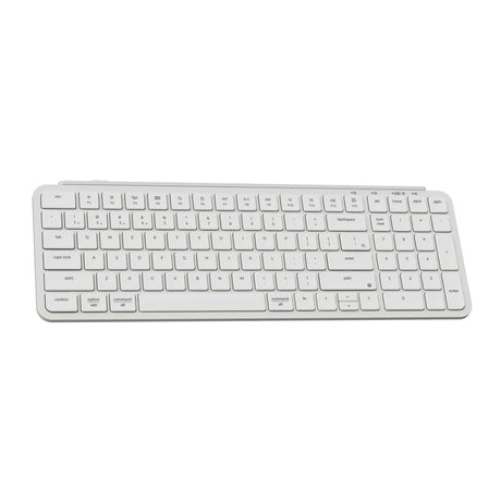 Keychron B2 Pro Ultra Slim Wireless Keyboard 96 Percent Layout for Mac Windows and Android Ivory White