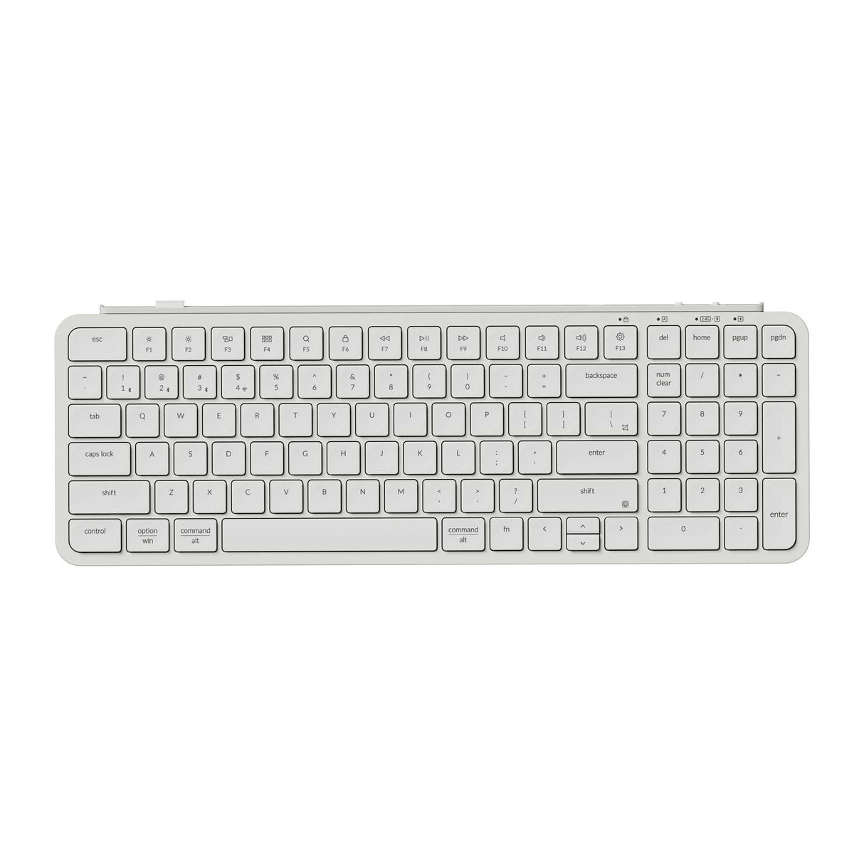Keychron B2 Pro Ultra Slim Wireless Keyboard 96 Percent Layout for Mac Windows and Android Ivory White