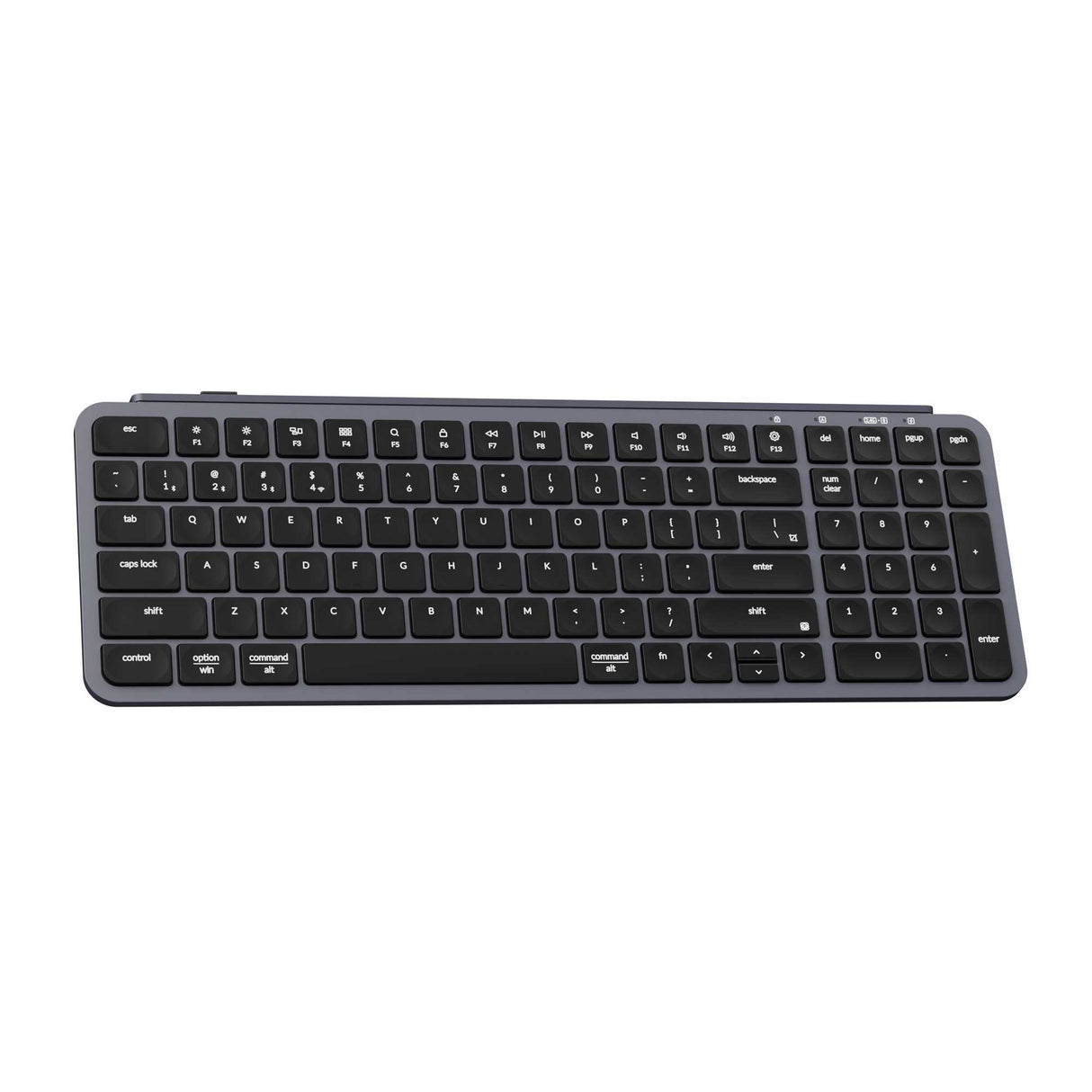 Keychron B2 Pro Ultra Slim Wireless Keyboard 96 Percent Layout for Mac Windows and Android Spae Gray