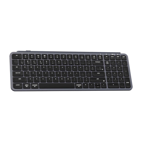 Keychron B2 Pro Ultra Slim Wireless Keyboard 96 Percent Layout for Mac Windows and Android Spae Gray