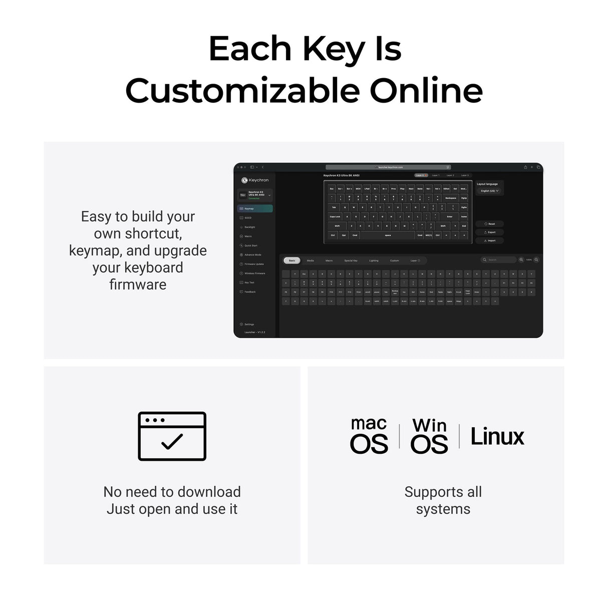 Keychron K3 Ultra 8K Wireless Custom Mechanical Keyboard