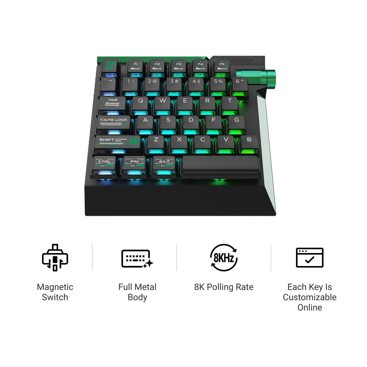 Lemokey - L0 HE One Handed Magnetic Switch Gaming Keyboard