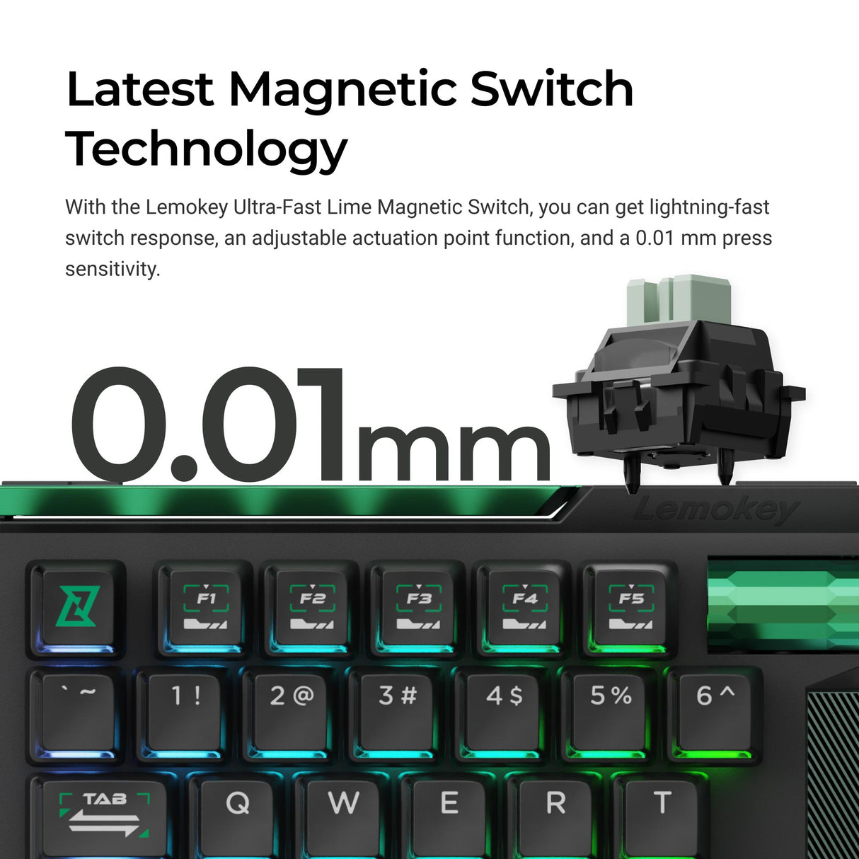 Lemokey - L0 HE One Handed Magnetic Switch Gaming Keyboard
