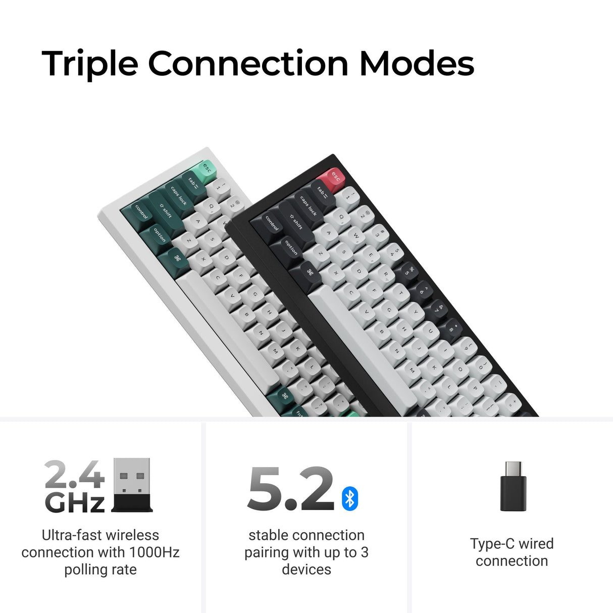 Keychron Q2 HE Triple Connection Modes