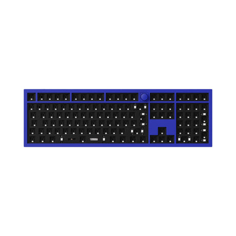 Keychron Q6 QMK/VIA custom mechanical keyboard knob version full size aluminum for Mac Windows Linux barebone blue frame