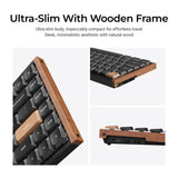 Keychron K3 HE Ultra-slim body with wooden frame