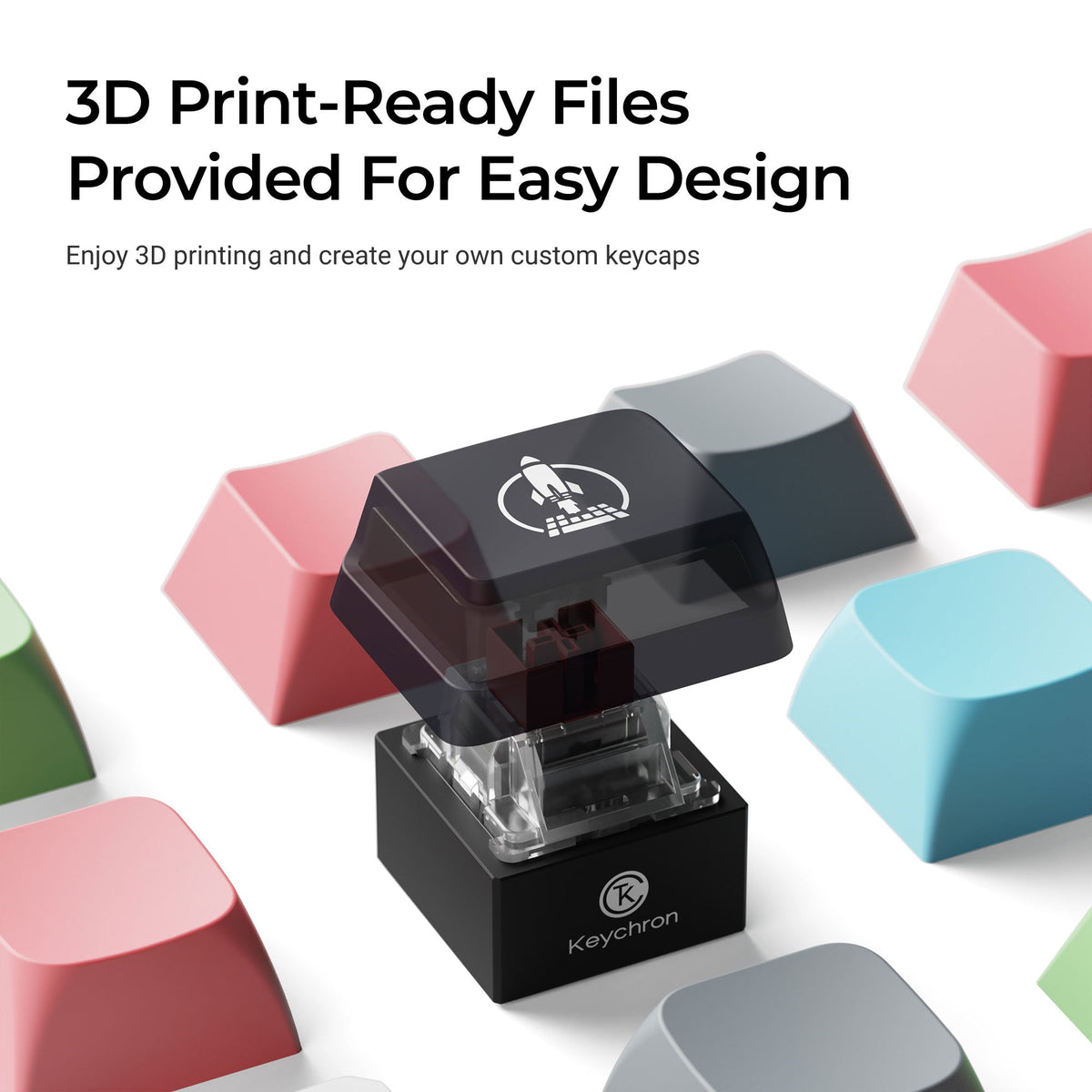 Keychron Q0 Mini 8K Action Key 3D Print-Ready Files Provided For Easy Design