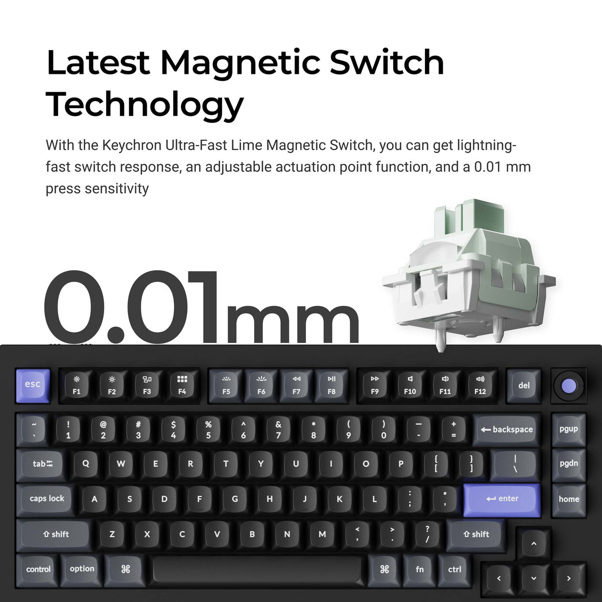 Keychron Q1 HE 8K Ultra-fast Lime Magnetic Switch