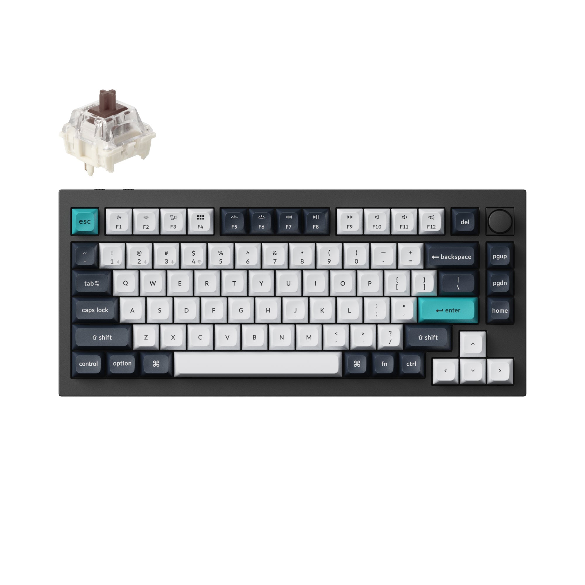 【極美品】Keychron Q1 QMK v2 Knob Ver 赤軸 US配列 Keychron Q1 QMK カスタム メカニカル キーボード - バージョン