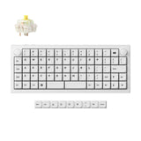 Keychron Q15 Max QMK Ortholinear Wireless Custom Mechanical Keyboard Aluminum White Fully Assembled Knob for Mac Windows Linux Gateron Jupiter Banana