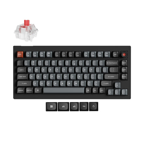 Keychron V1 8K QMK Wired Custom Mechanical Keyboard Keychron Super Switch Red