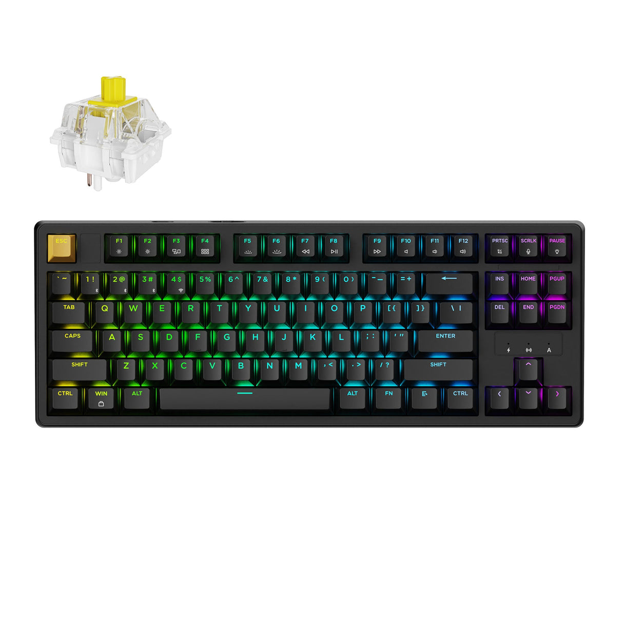 Keychron J4 QMK Wireless Custom Mechanical Keyboard RGB Backlight Black Keychron Super Banana