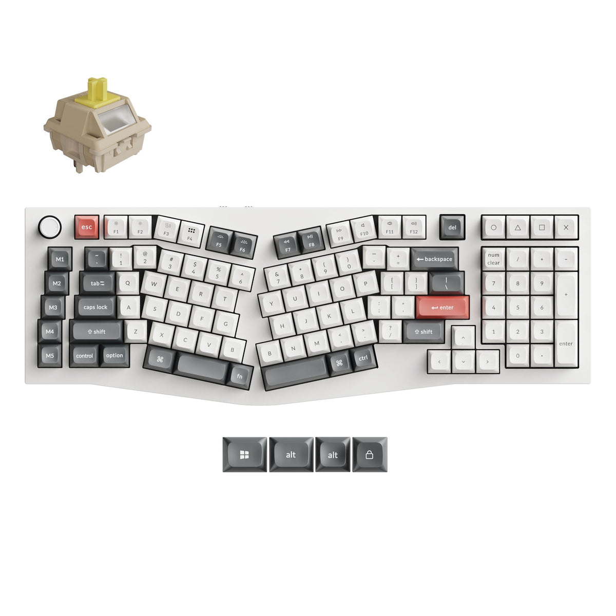 Keychron Q13 Ultra 8K Wireless Hot-swappable RGB Backlight Banana Switch-White
