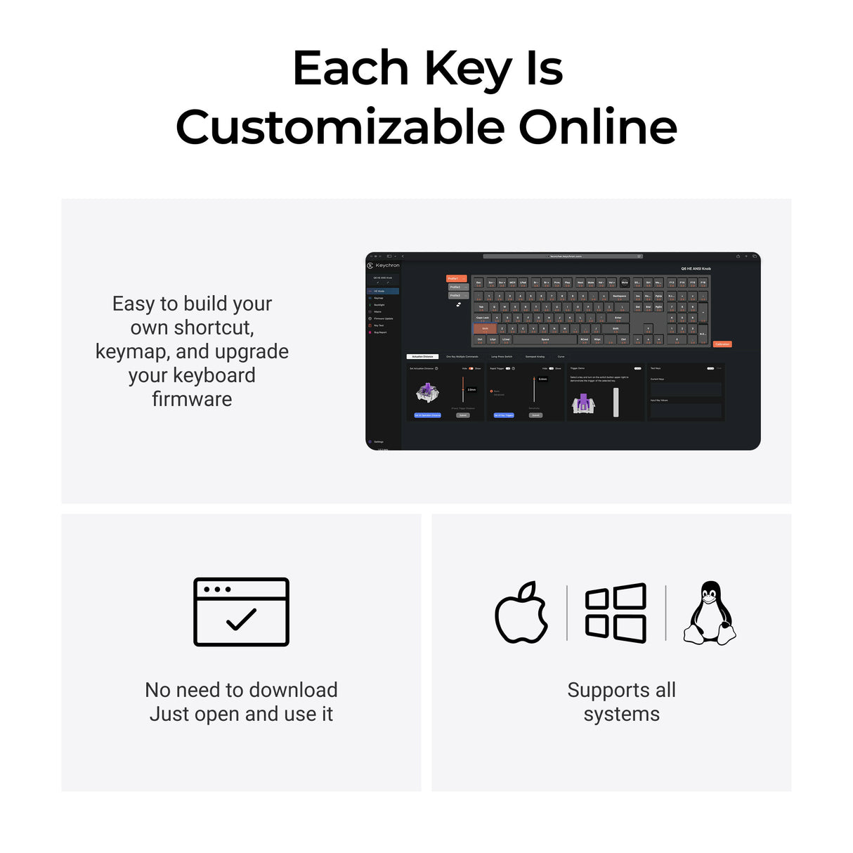 Keychron Q6 HE QMK Wireless Custom Keyboard