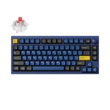 Lemokey P1 QMK/VIA Custom Gaming Keyboard 75 percent Layout Aluminum Navy Blue Fully Assembled for Windows Mac Linux Keychron Super Red