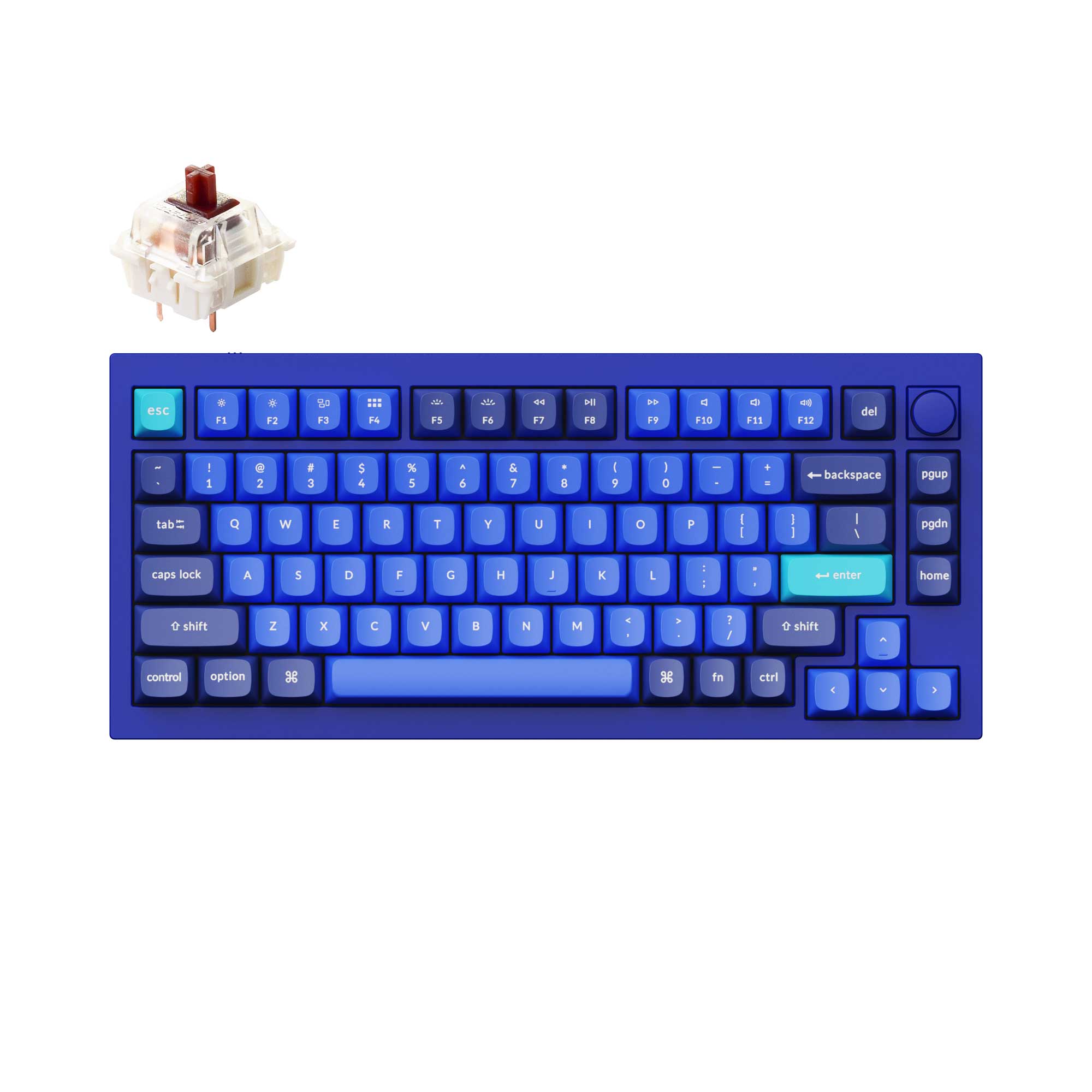 Keychron Q1 US配列 赤軸 Keychron Q1 QMK カスタム・メカニカルキーボード ノブ