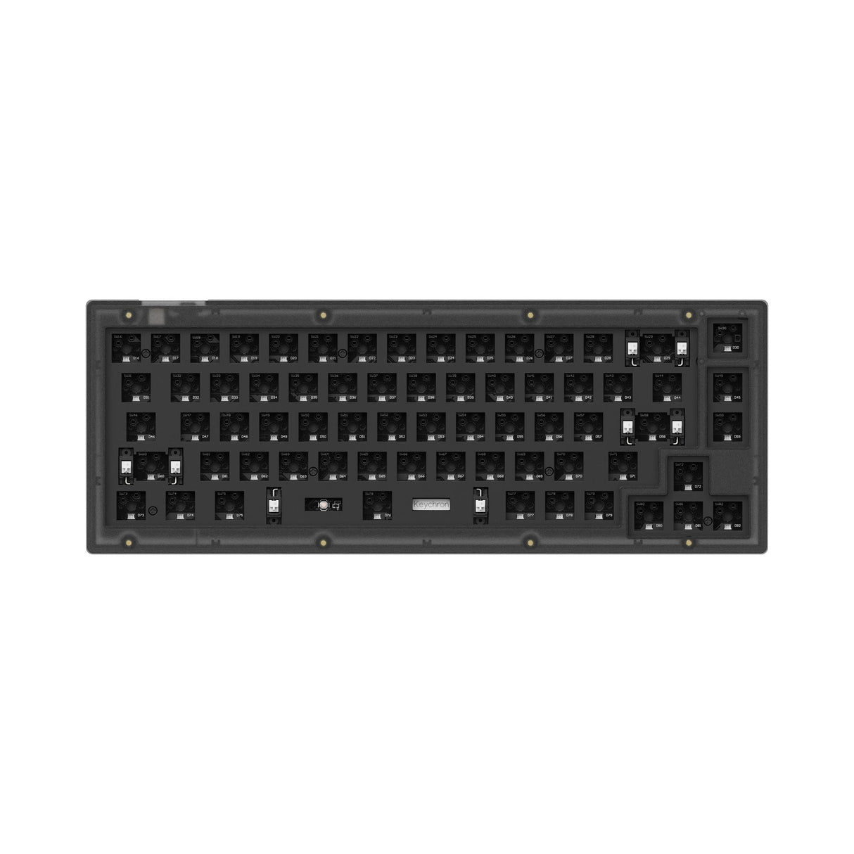 Keychron V2 Custom Mechanical Keyboard frosted black QMK-VIA 65 percent layout hot-swappable Barebone